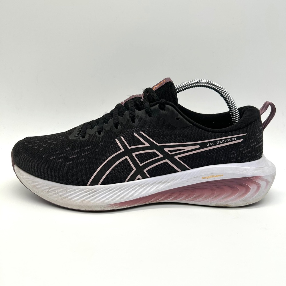Asics Gel-Excite 10 Shoes Women 10 Black Rose Gold Running Sneakers Mesh Low Top
